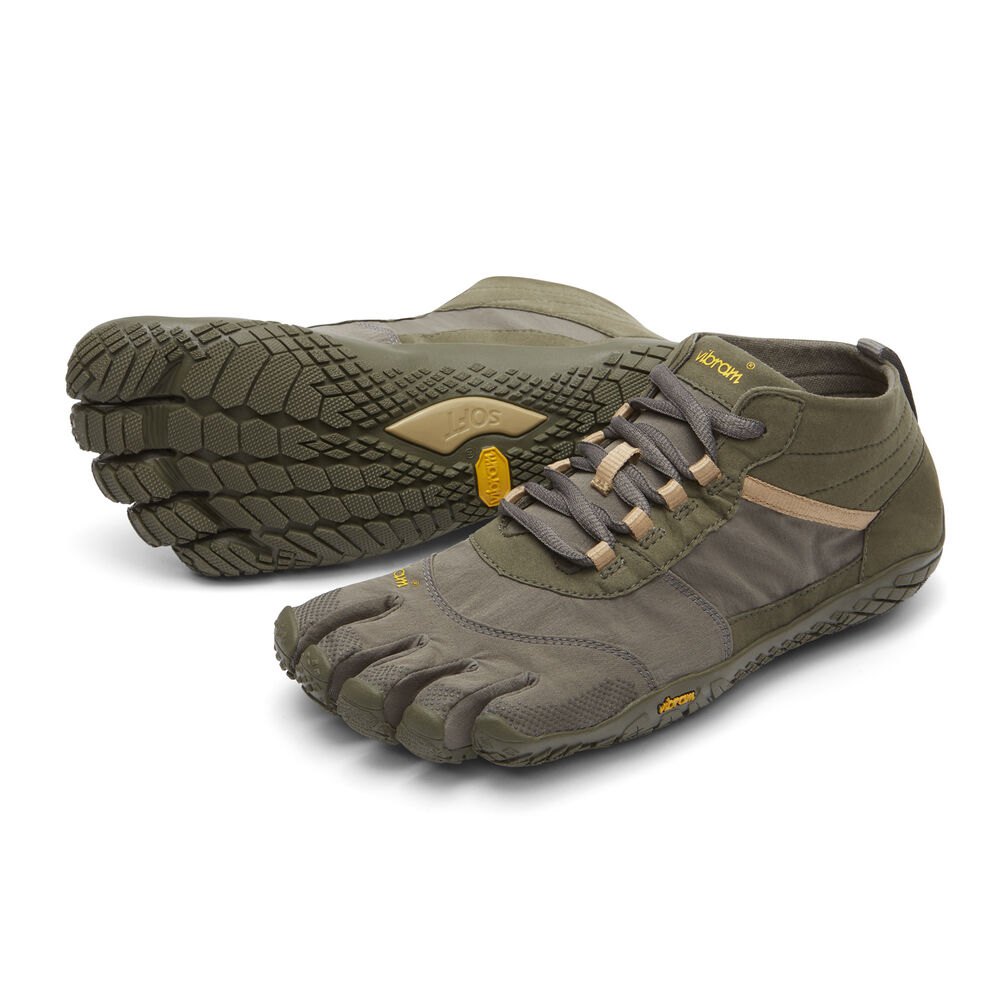 Vibram FiveFingers Heren V-Trek - Barefoot Schoenen Olijfgroen - 965142EKP